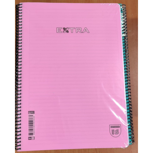 UMUT U-DEEP SPİRALLİ PLASTİK KAPAK DEFTER (EKSTRA) 96 YP ÇİZGİLİ